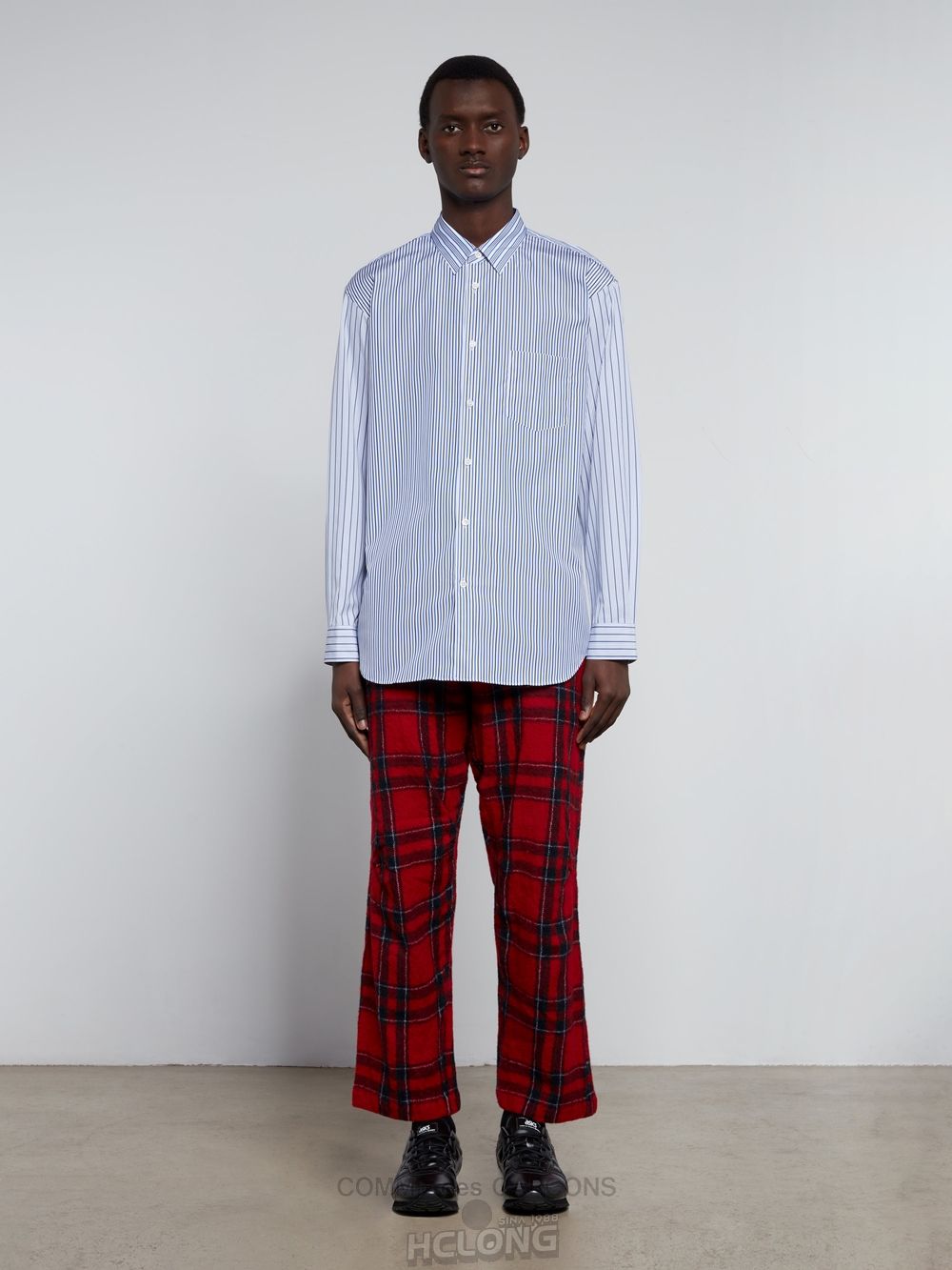 Comme Des Garcons CDG Shirt Forever - Classic Fit Stripe Shirt Toppe Herre Stripe | 18036-JLYI