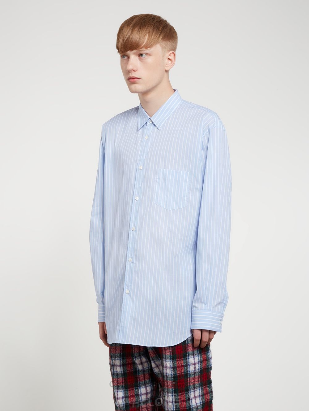 Comme Des Garcons CDG Shirt Forever - Classic Fit Stripe Shirt Toppe Herre Stripe 106 | 19705-OUDA