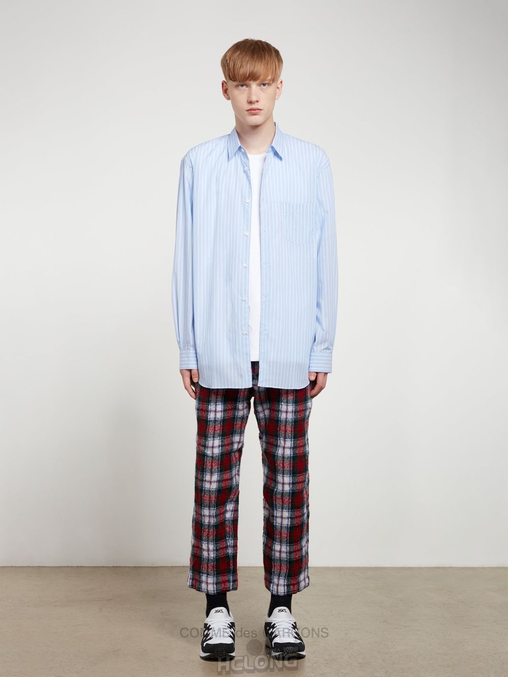 Comme Des Garcons CDG Shirt Forever - Classic Fit Stripe Shirt Toppe Herre Stripe 106 | 19705-OUDA