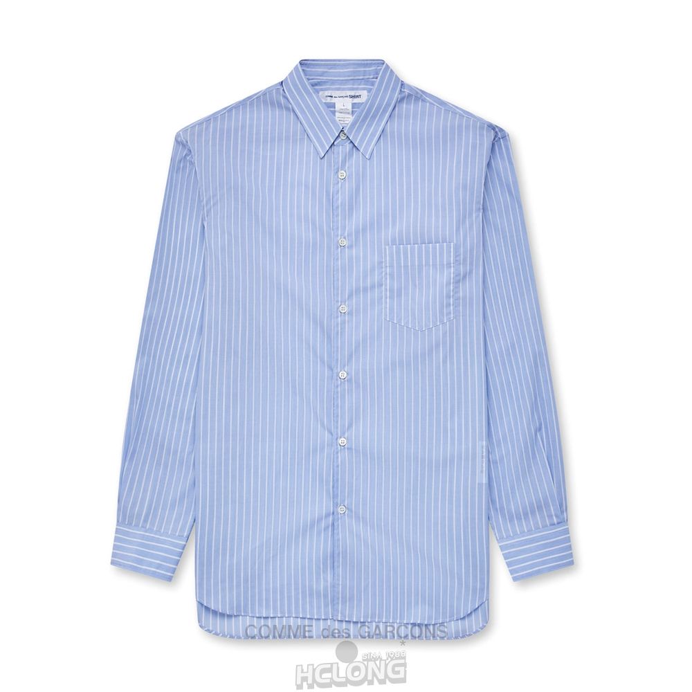 Comme Des Garcons CDG Shirt Forever - Classic Fit Stripe Shirt Toppe Herre Stripe 106 | 19705-OUDA