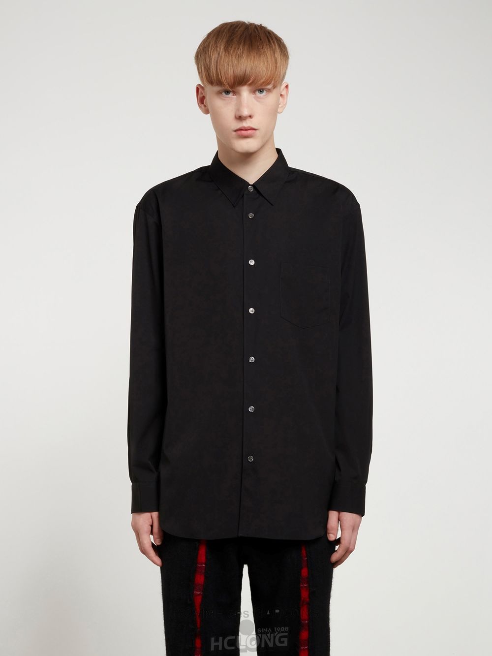 Comme Des Garcons CDG Shirt Forever - Classic Fit Woven Bomulds Shirt Toppe Herre Sort | 36429-MAQS