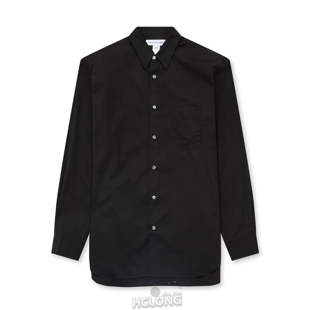 Comme Des Garcons CDG Shirt Forever - Classic Fit Woven Bomulds Shirt Toppe Herre Sort | 36429-MAQS