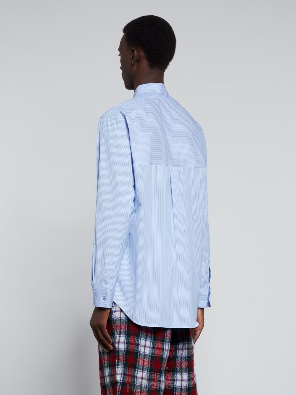 Comme Des Garcons CDG Shirt Forever - Classic Fit Woven Bomulds Shirt Toppe Herre Blå | 53987-SBCY