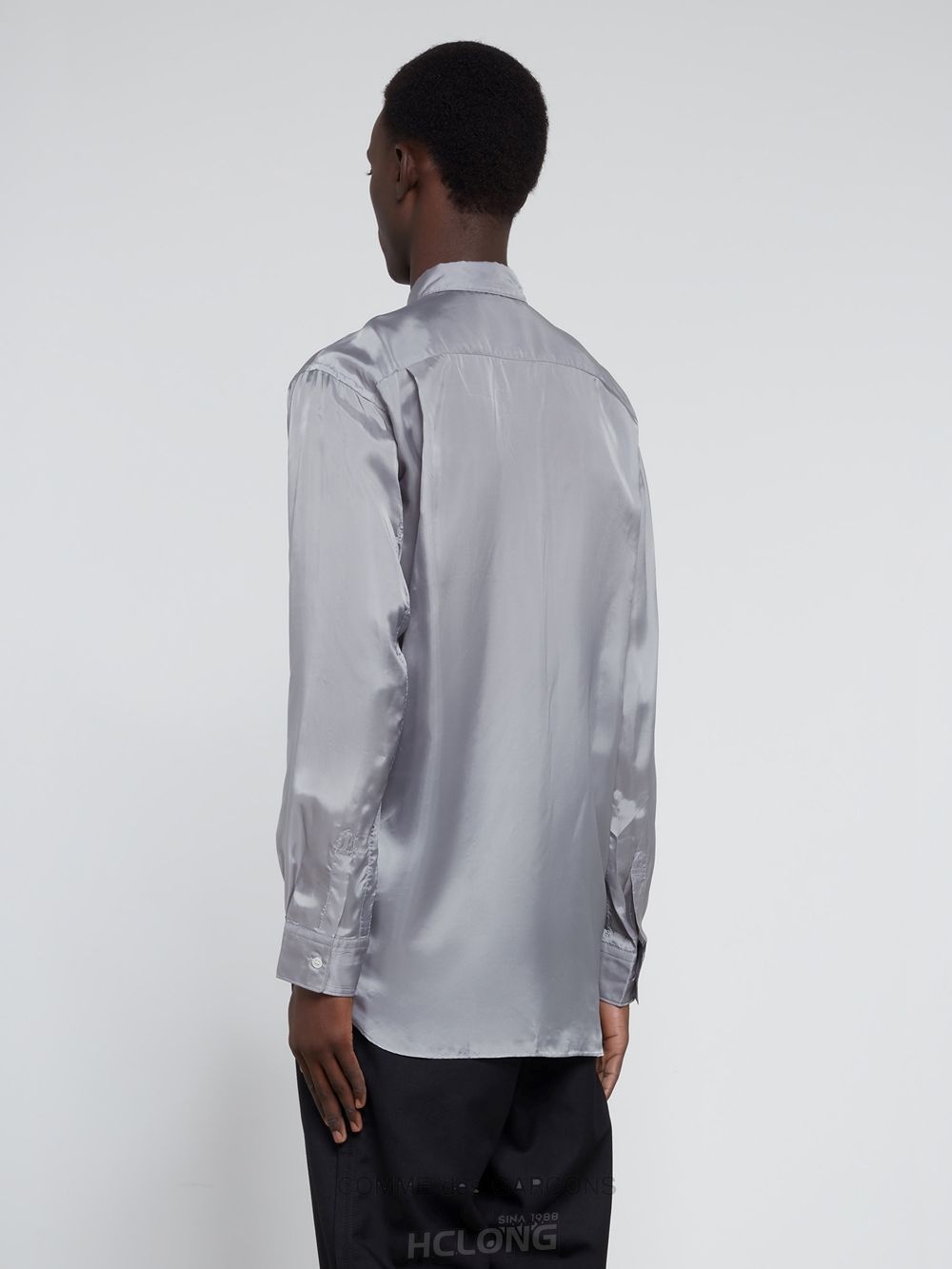 Comme Des Garcons CDG Shirt Forever - Classic Fit Cupro Shirt Toppe Herre Grå | 60249-NKTW