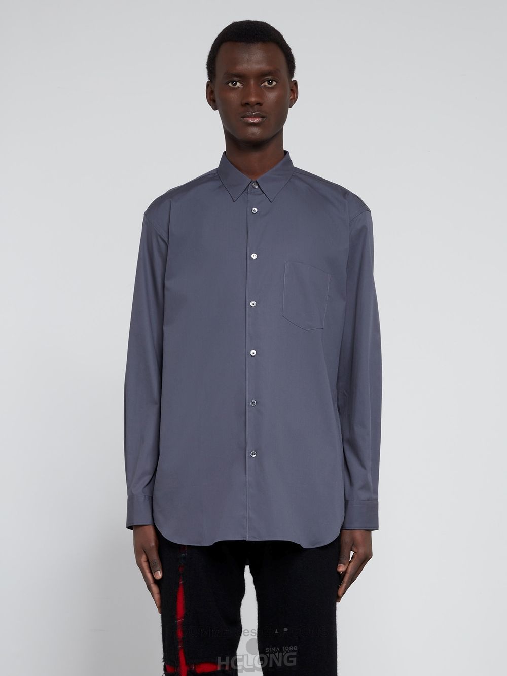 Comme Des Garcons CDG Shirt Forever - Classic Fit Woven Bomulds Shirt Toppe Herre Grå | 61523-MXVP