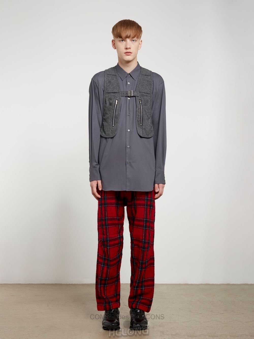 Comme Des Garcons CDG Shirt Forever - Classic Fit Poplin Plain Shirt Toppe Herre Grå | 61953-RPKH