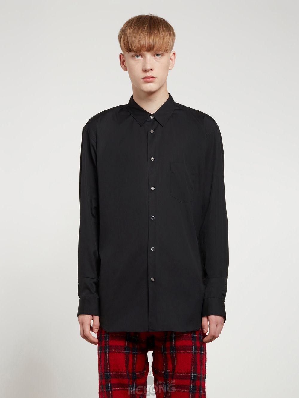 Comme Des Garcons CDG Shirt Forever - Classic Fit Poplin Shirt Toppe Herre Sort | 61987-PBGV