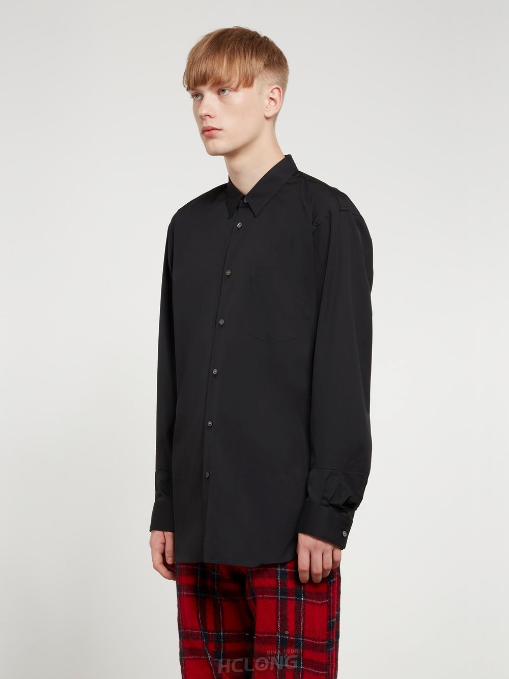 Comme Des Garcons CDG Shirt Forever - Classic Fit Poplin Shirt Toppe Herre Sort | 61987-PBGV