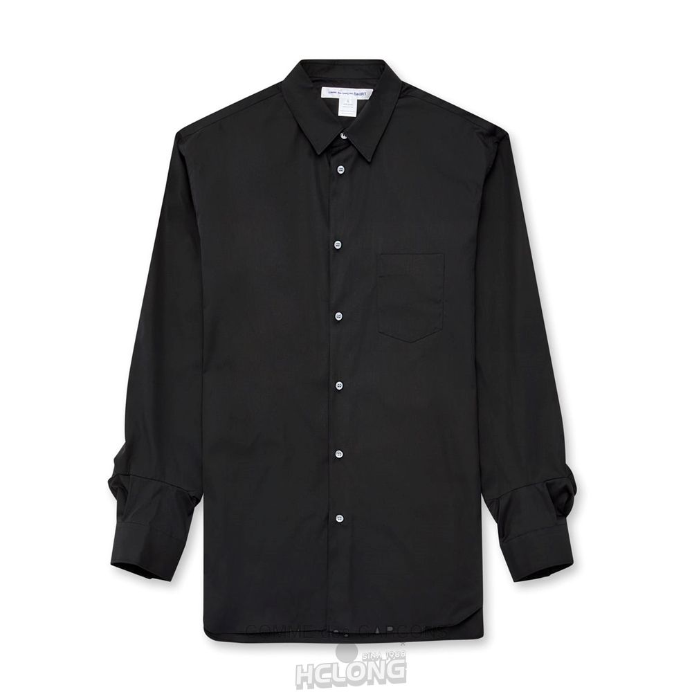 Comme Des Garcons CDG Shirt Forever - Classic Fit Poplin Shirt Toppe Herre Sort | 61987-PBGV