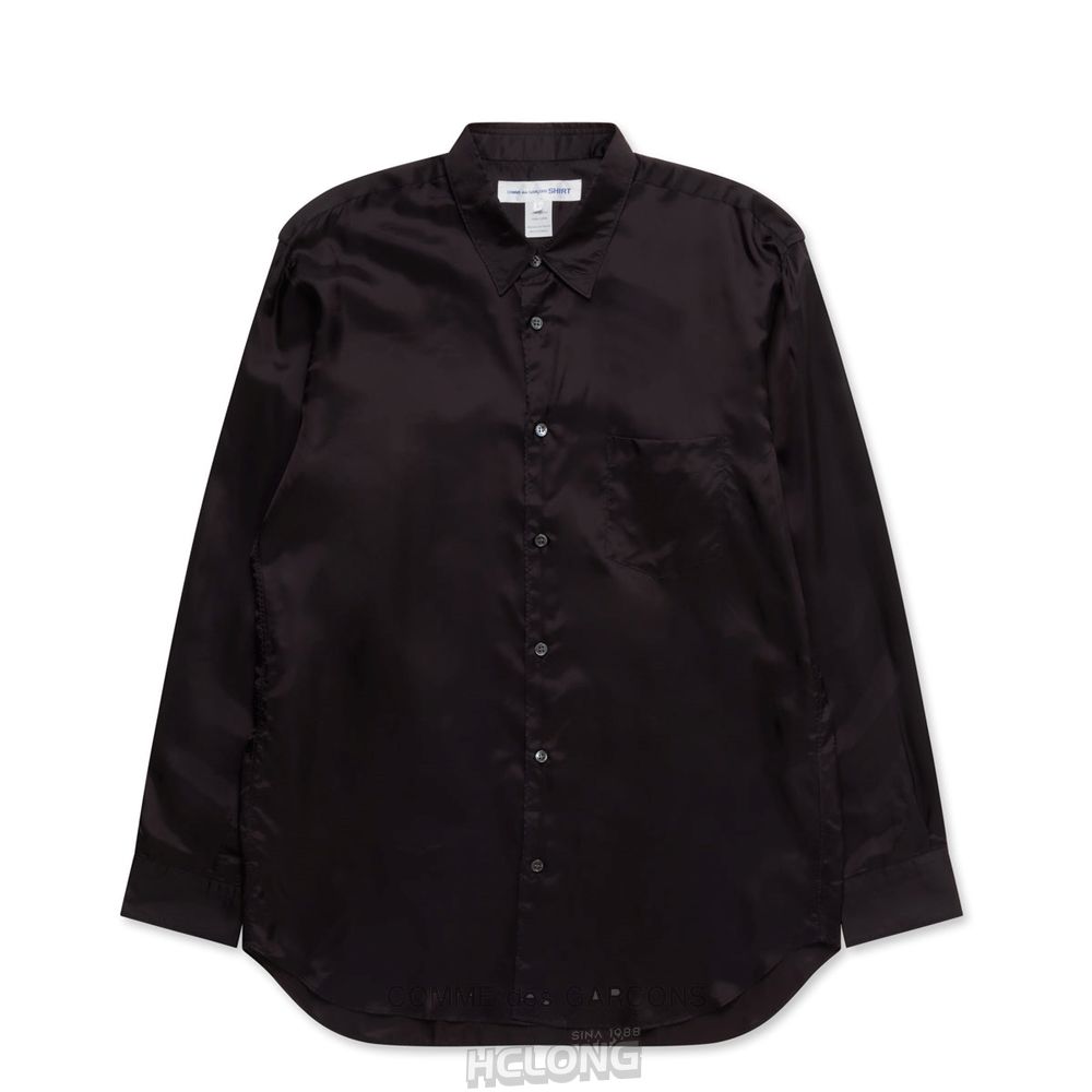 Comme Des Garcons CDG Shirt Forever - Classic Fit Cupro Shirt Toppe Herre Sort | 62140-DQLR