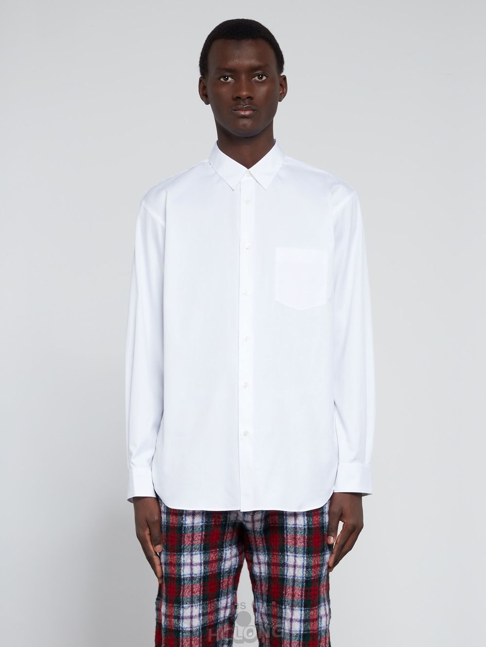 Comme Des Garcons CDG Shirt Forever - Classic Fit Woven Bomulds Shirt Toppe Herre Hvide | 69214-VFJM