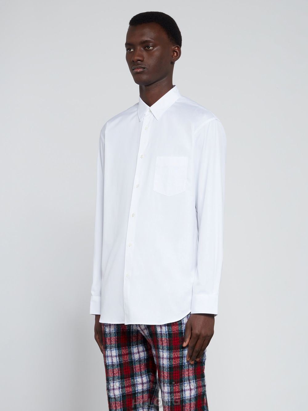 Comme Des Garcons CDG Shirt Forever - Classic Fit Woven Bomulds Shirt Toppe Herre Hvide | 69214-VFJM