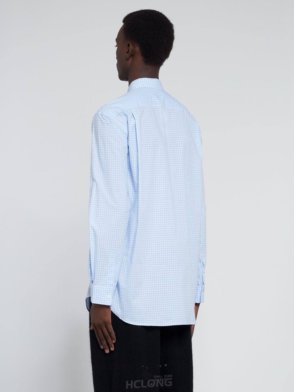 Comme Des Garcons CDG Shirt Forever - Classic Fit Checked Shirt Toppe Herre Blå | 70483-ZOIR