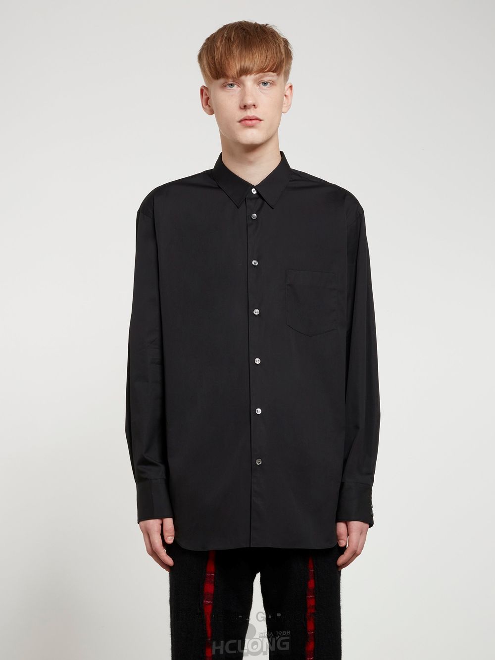 Comme Des Garcons CDG Shirt Forever - Classic Fit Poplin Plain Shirt Toppe Herre Sort | 80392-YKTW