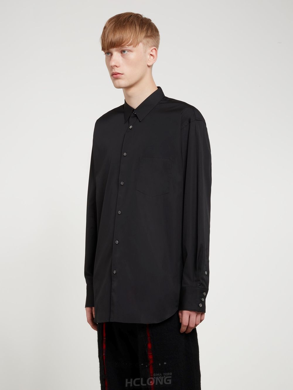 Comme Des Garcons CDG Shirt Forever - Classic Fit Poplin Plain Shirt Toppe Herre Sort | 80392-YKTW