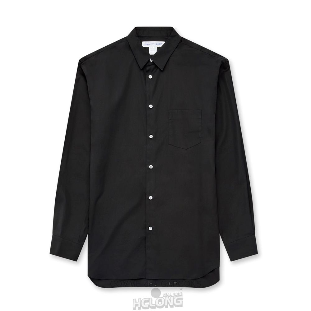 Comme Des Garcons CDG Shirt Forever - Classic Fit Poplin Plain Shirt Toppe Herre Sort | 80392-YKTW