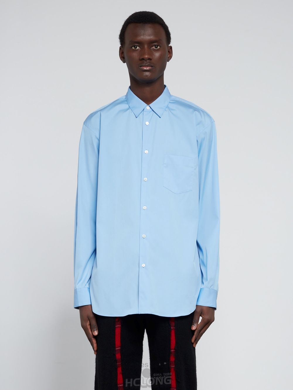 Comme Des Garcons CDG Shirt Forever - Classic Fit Woven Bomulds Shirt Toppe Herre Blå | 85064-IYNM