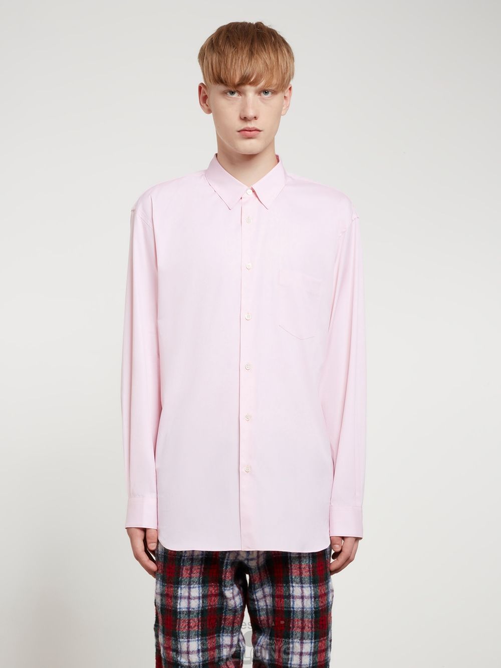 Comme Des Garcons CDG Shirt Forever - Classic Fit Woven Bomulds Shirt Toppe Herre Lyserød | 90875-BPMS