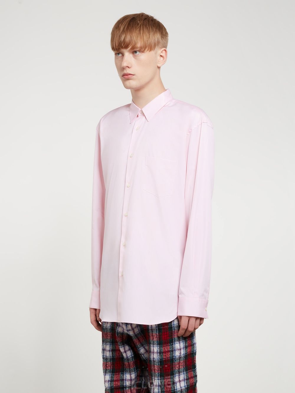 Comme Des Garcons CDG Shirt Forever - Classic Fit Woven Bomulds Shirt Toppe Herre Lyserød | 90875-BPMS