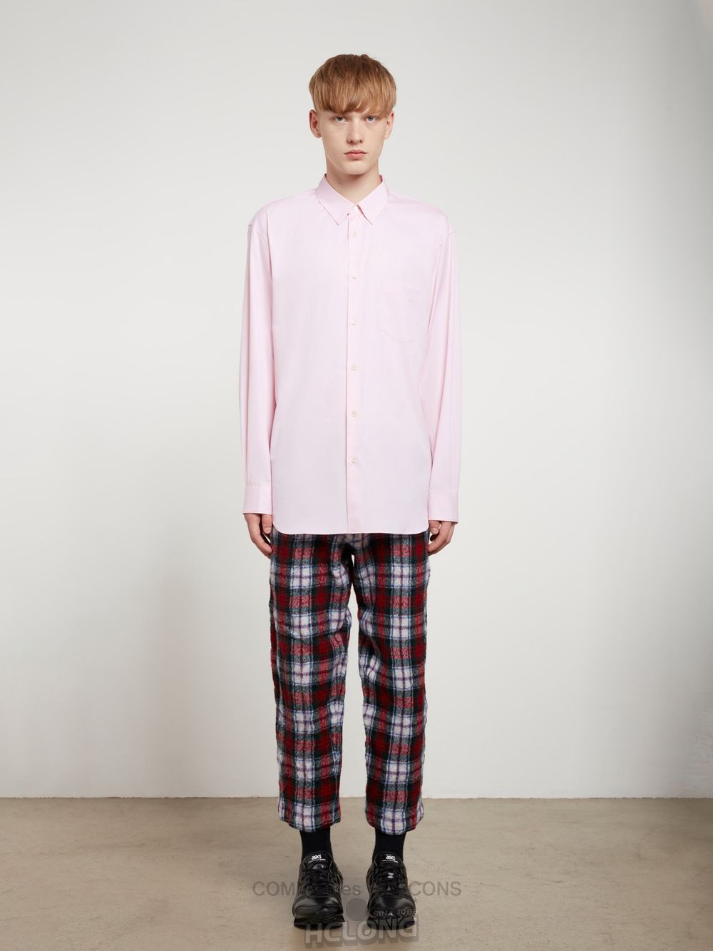 Comme Des Garcons CDG Shirt Forever - Classic Fit Woven Bomulds Shirt Toppe Herre Lyserød | 90875-BPMS