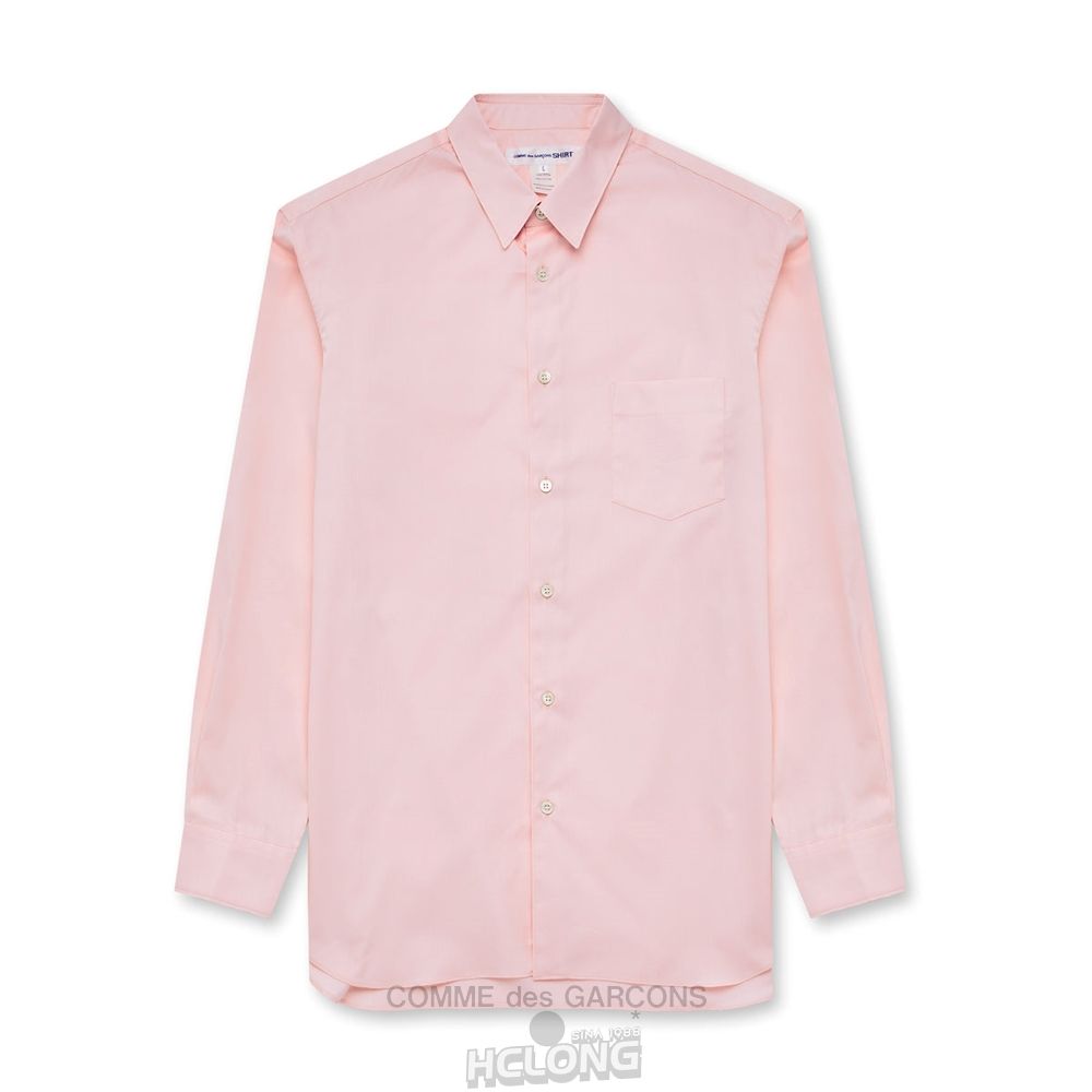 Comme Des Garcons CDG Shirt Forever - Classic Fit Woven Bomulds Shirt Toppe Herre Lyserød | 90875-BPMS