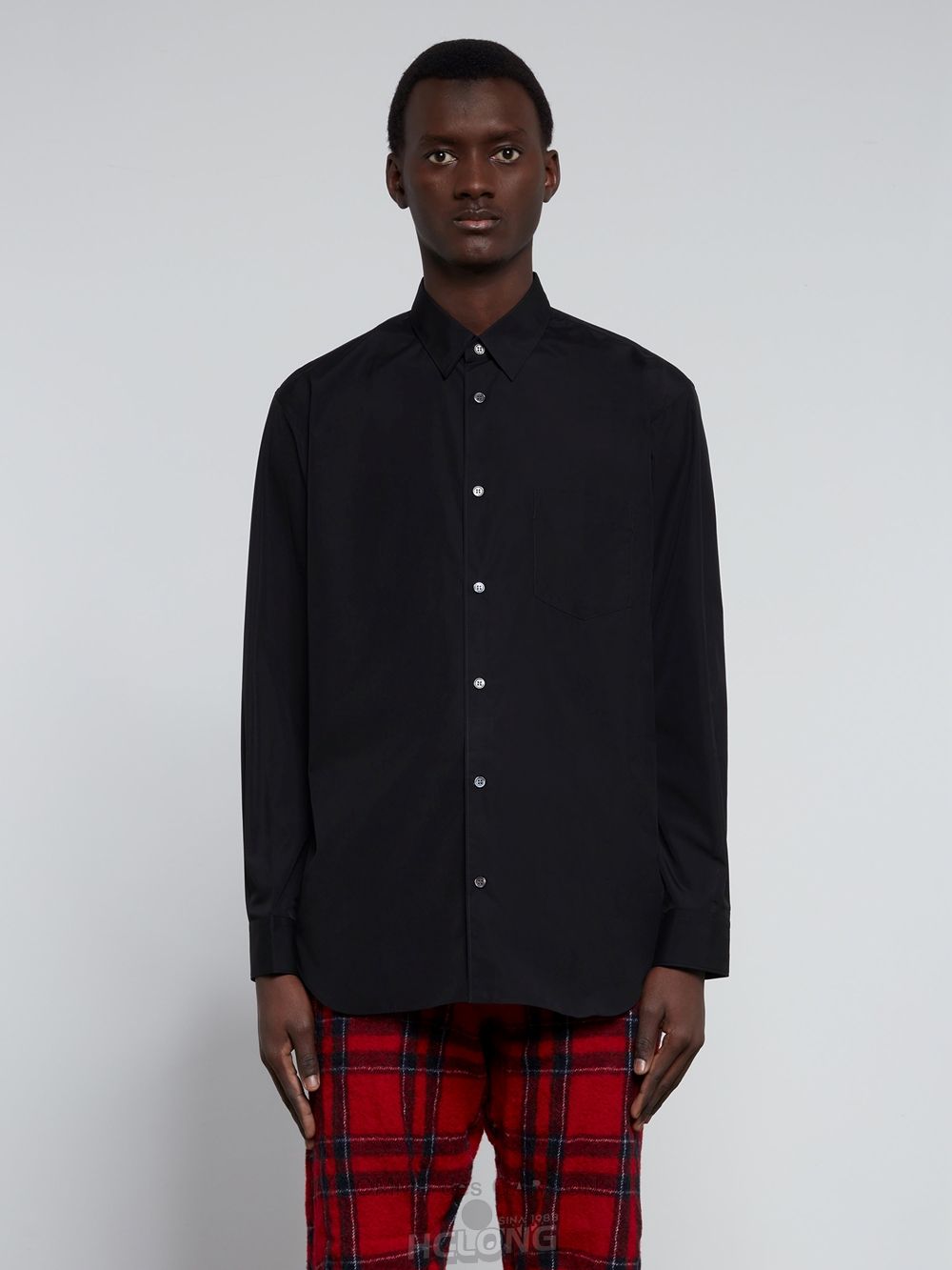 Comme Des Garcons CDG Shirt Forever - Classic Fit Woven Bomulds Shirt Toppe Herre Sort | 96478-GQRO