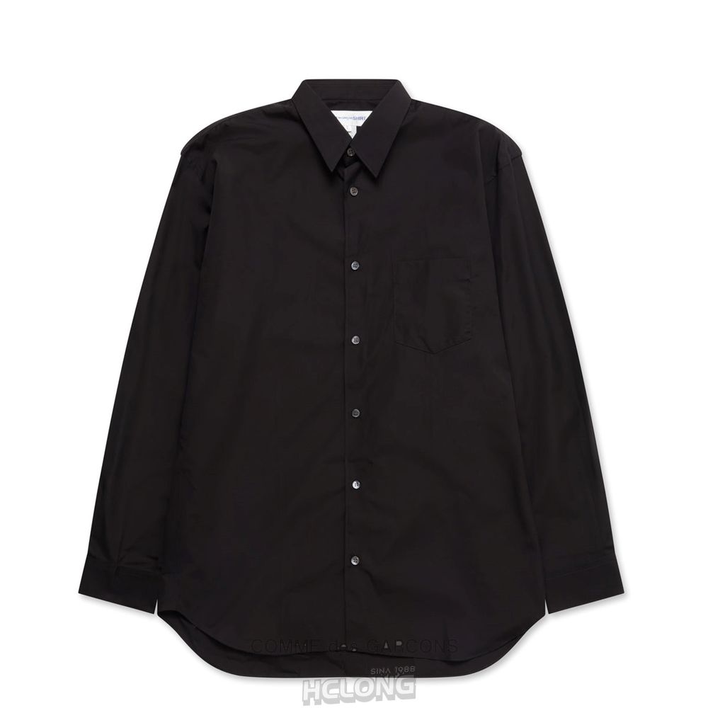 Comme Des Garcons CDG Shirt Forever - Classic Fit Woven Bomulds Shirt Toppe Herre Sort | 96478-GQRO