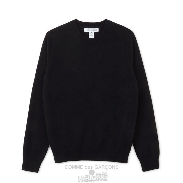 Comme Des Garcons CDG Shirt Forever / FZ-N108-PER-1 / Pullover Crew neck Strikkevarer Herre Sort | 14986-MLNF