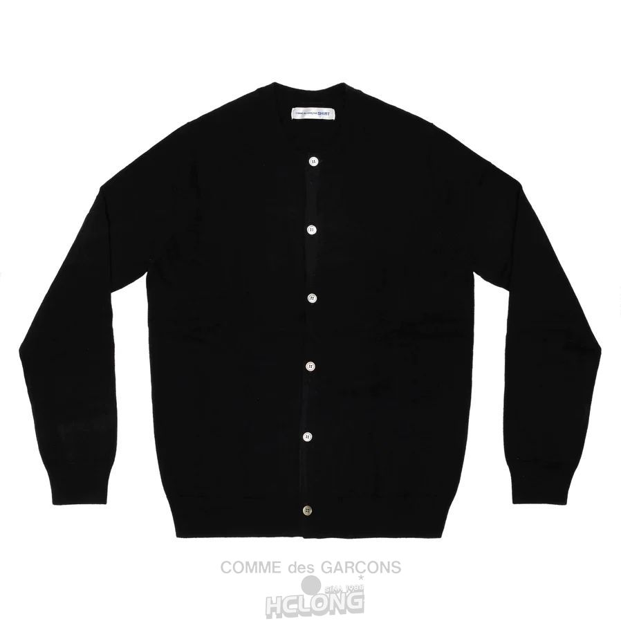 Comme Des Garcons CDG Shirt Forever / FZ-N106-PER-1 / Cardigan Crew Neck Strikkevarer Herre Sort | 19234-FQBG