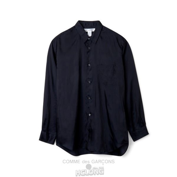 Comme Des Garcons CDG Shirt Forever / FZ-B132-PER-2 / CUPRO SHIRT Toppe Herre Mørkeblå | 36152-OJVW