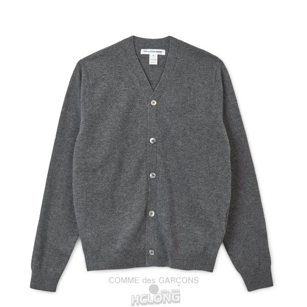 Comme Des Garcons CDG Shirt Forever / FZ-N105-PER-3 / Cardigan V-neck Strikkevarer Herre Grå | 49573-RDSG