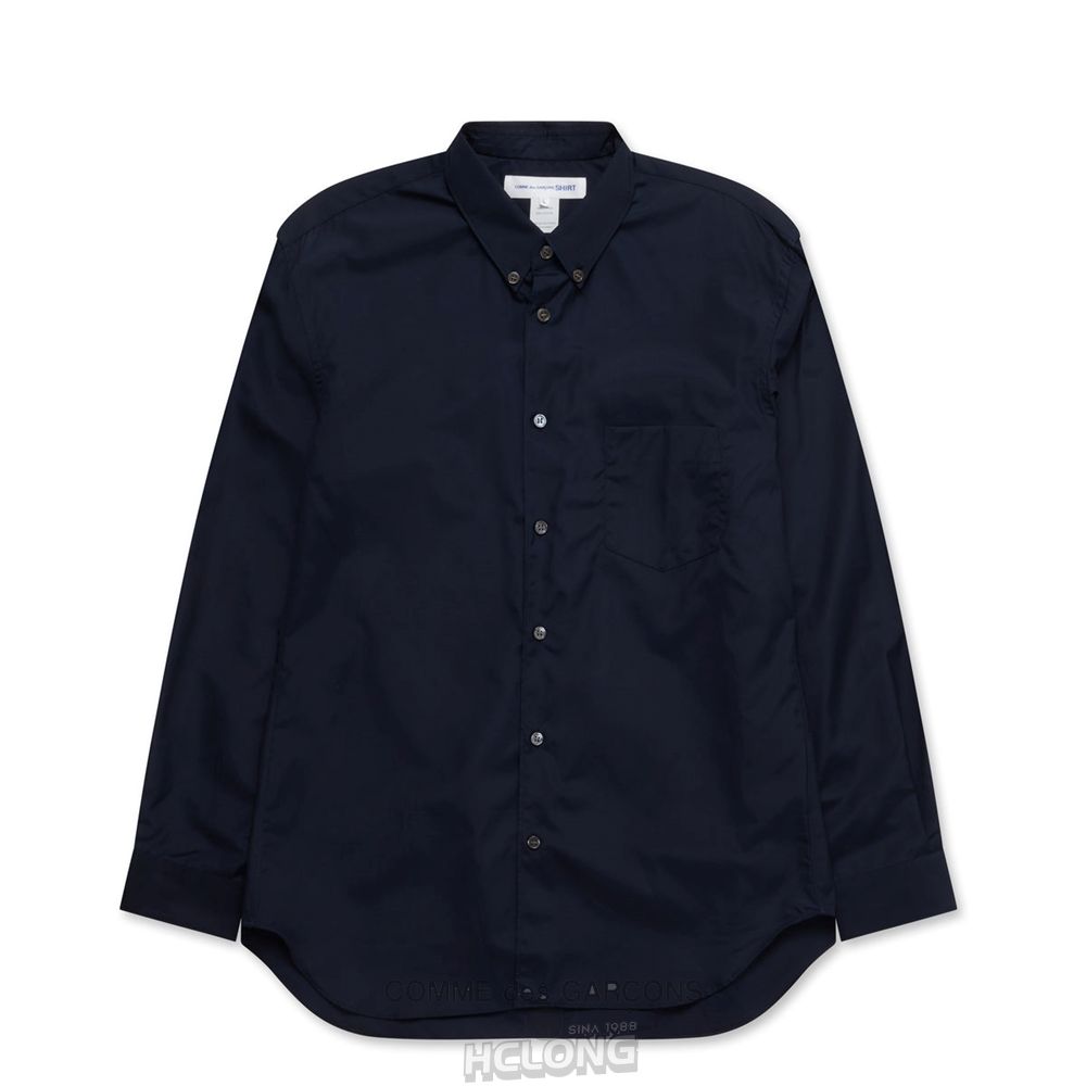 Comme Des Garcons CDG Shirt Forever - Slim Fit Button-Down Bomulds Shirt Toppe Herre Mørkeblå | 30582-RDYW