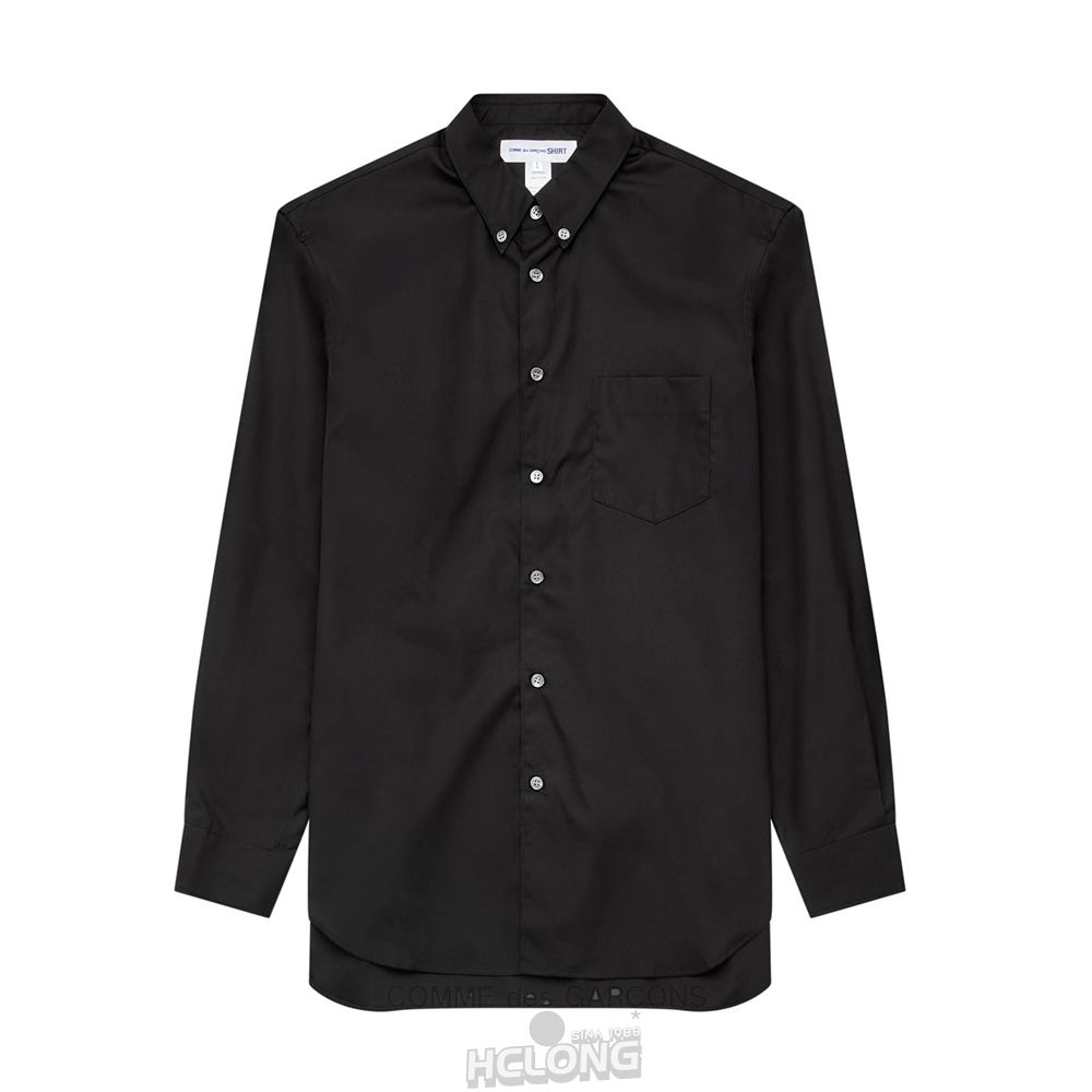 Comme Des Garcons CDG Shirt Forever - Slim Fit Button-Down Bomulds Shirt Toppe Herre Sort | 46072-XSRL