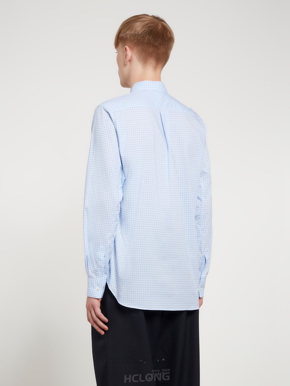 Comme Des Garcons CDG Shirt Forever - Slim Fit Button-Down Checked Shirt Toppe Herre Blå | 49621-TWFP