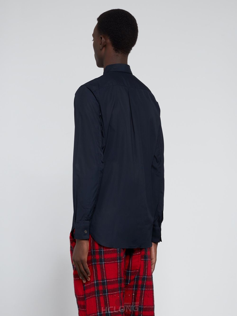 Comme Des Garcons CDG Shirt Forever - Slim Fit Button-Down Bomulds Shirt Toppe Herre Mørkeblå | 58163-QDUS