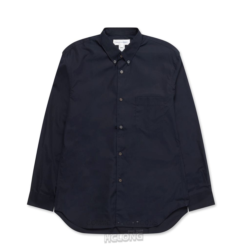 Comme Des Garcons CDG Shirt Forever - Slim Fit Button-Down Bomulds Shirt Toppe Herre Mørkeblå | 58163-QDUS