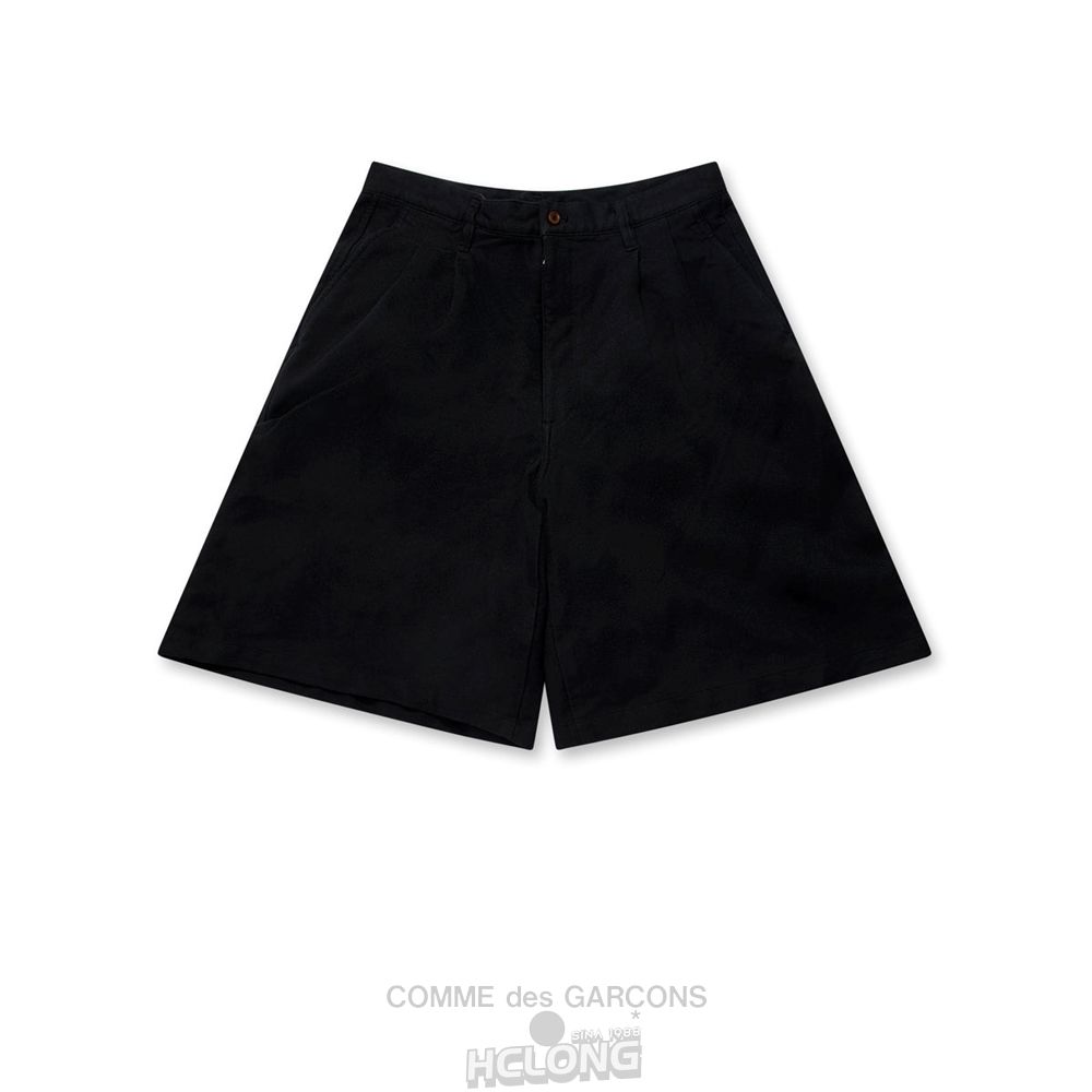 Comme Des Garcons CDG Shirt - Polyester Overdyed Shorts Shorts Herre Sort | 10694-DUWS