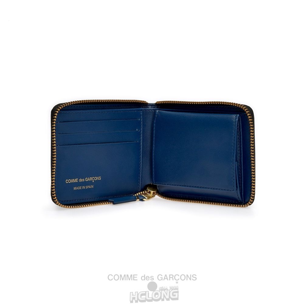 Comme Des Garcons CDG Wallet - Brick Full Zip Around Wallet - SA7100BK Brick Blå | 09736-RIPJ