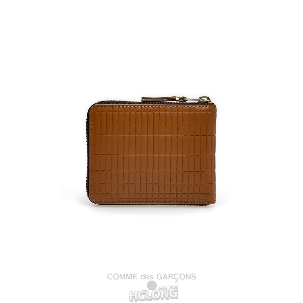 Comme Des Garcons CDG Wallet - Brick Full Zip Around Wallet - SA7100BK Brick Beige | 25046-JYUZ