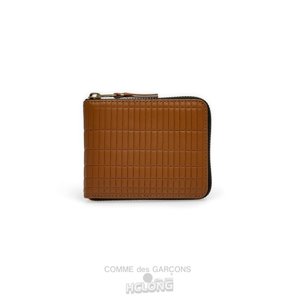 Comme Des Garcons CDG Wallet - Brick Full Zip Around Wallet - SA7100BK Brick Beige | 25046-JYUZ