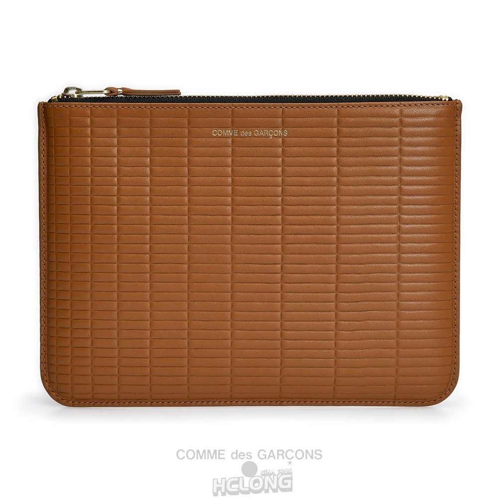 Comme Des Garcons CDG Wallet - Brick Wallet Zip Pouch - SA5100BK Brick Beige | 41029-MPBJ