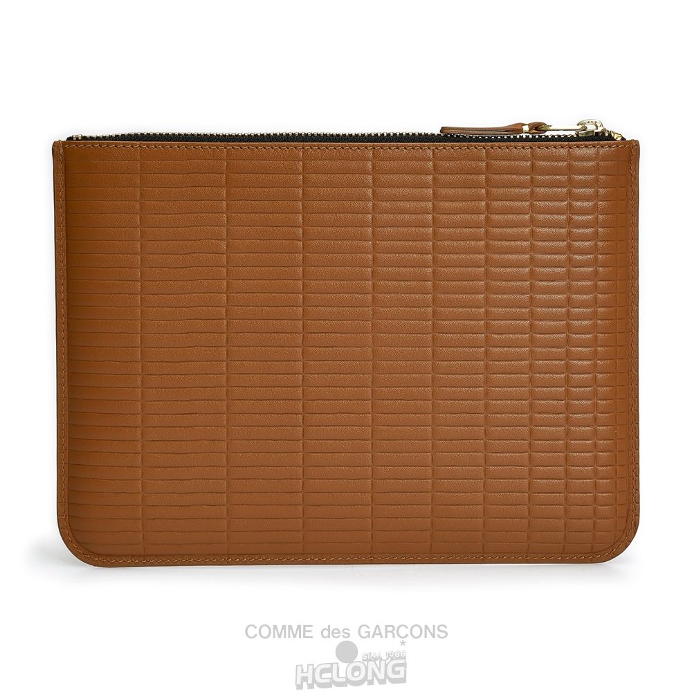 Comme Des Garcons CDG Wallet - Brick Wallet Zip Pouch - SA5100BK Brick Beige | 41029-MPBJ