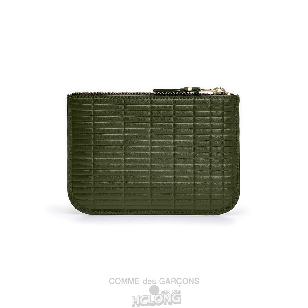 Comme Des Garcons CDG Wallet - Brick Wallet Zip Pouch - SA8100BK Brick Khaki | 45270-LQJE