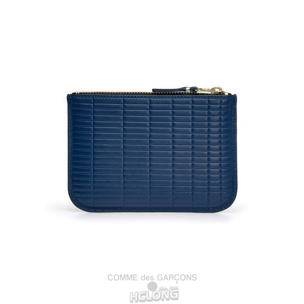 Comme Des Garcons CDG Wallet - Brick Wallet Zip Pouch - SA8100BK Brick Blå | 90254-FOYE