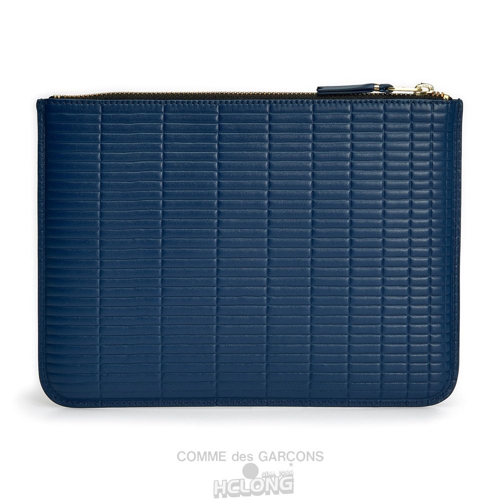 Comme Des Garcons CDG Wallet - Brick Wallet Zip Pouch - SA5100BK Brick Blå | 98021-CVOU