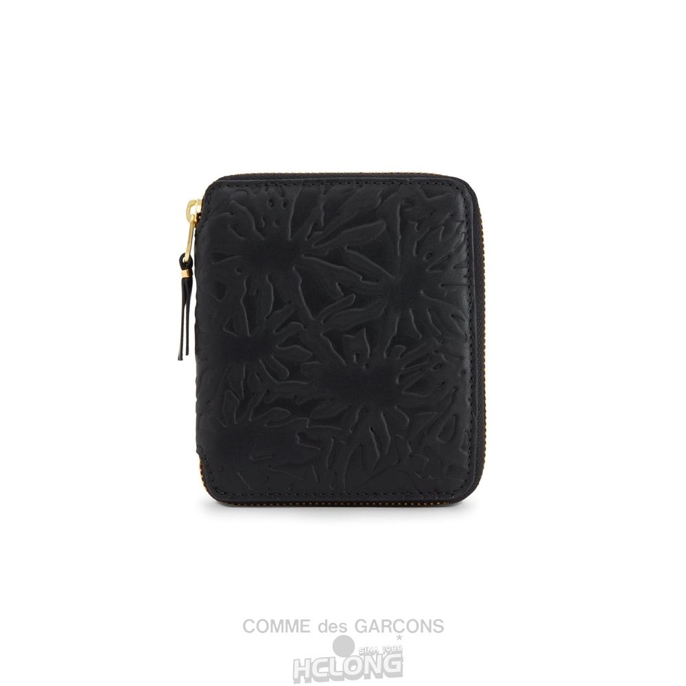 Comme Des Garcons CDG Wallet - Embossed Forest Full Zip Around Wallet - SA2100EF Embossed Roots & Forest Sort | 27658-IZWJ