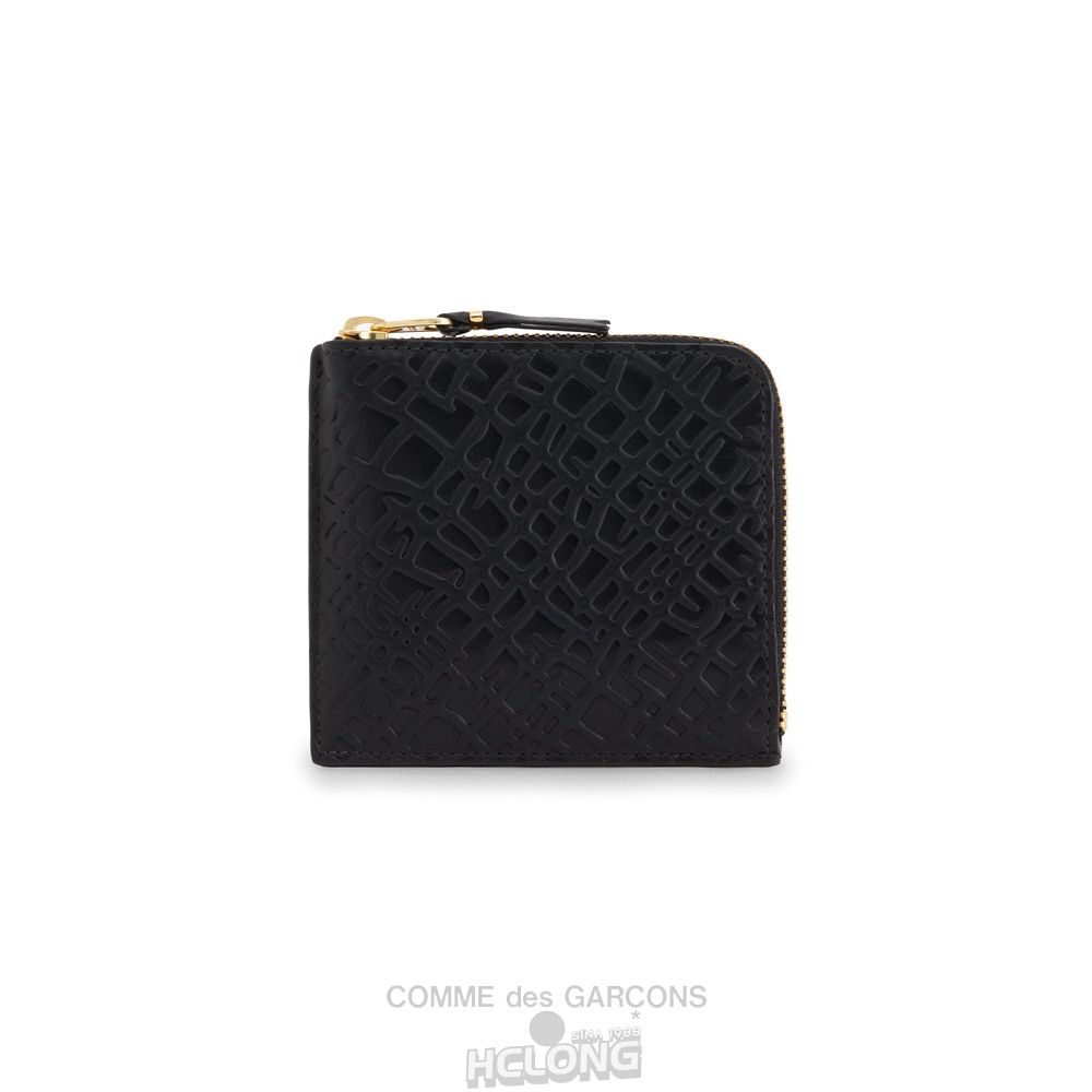 Comme Des Garcons CDG Wallet - Embossed Roots Zip Around Wallet - SA3100ER Embossed Roots & Forest Sort | 38906-RVGK