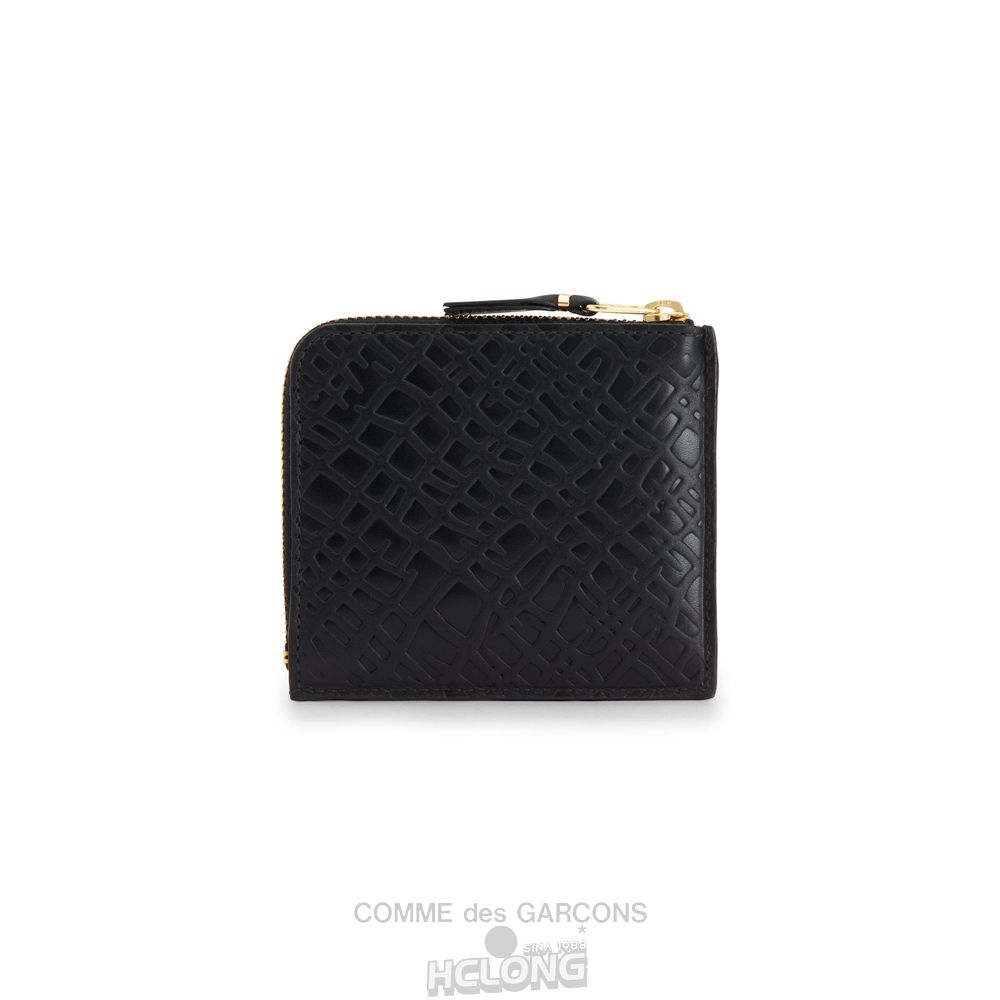 Comme Des Garcons CDG Wallet - Embossed Roots Zip Around Wallet - SA3100ER Embossed Roots & Forest Sort | 38906-RVGK