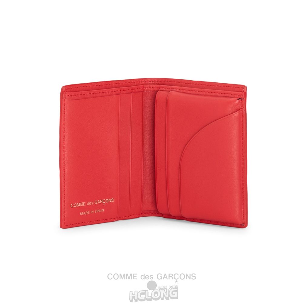 Comme Des Garcons CDG Wallet - Embossed Roots Bifold Wallet - SA0641ER Embossed Roots & Forest Rød | 57462-FESG