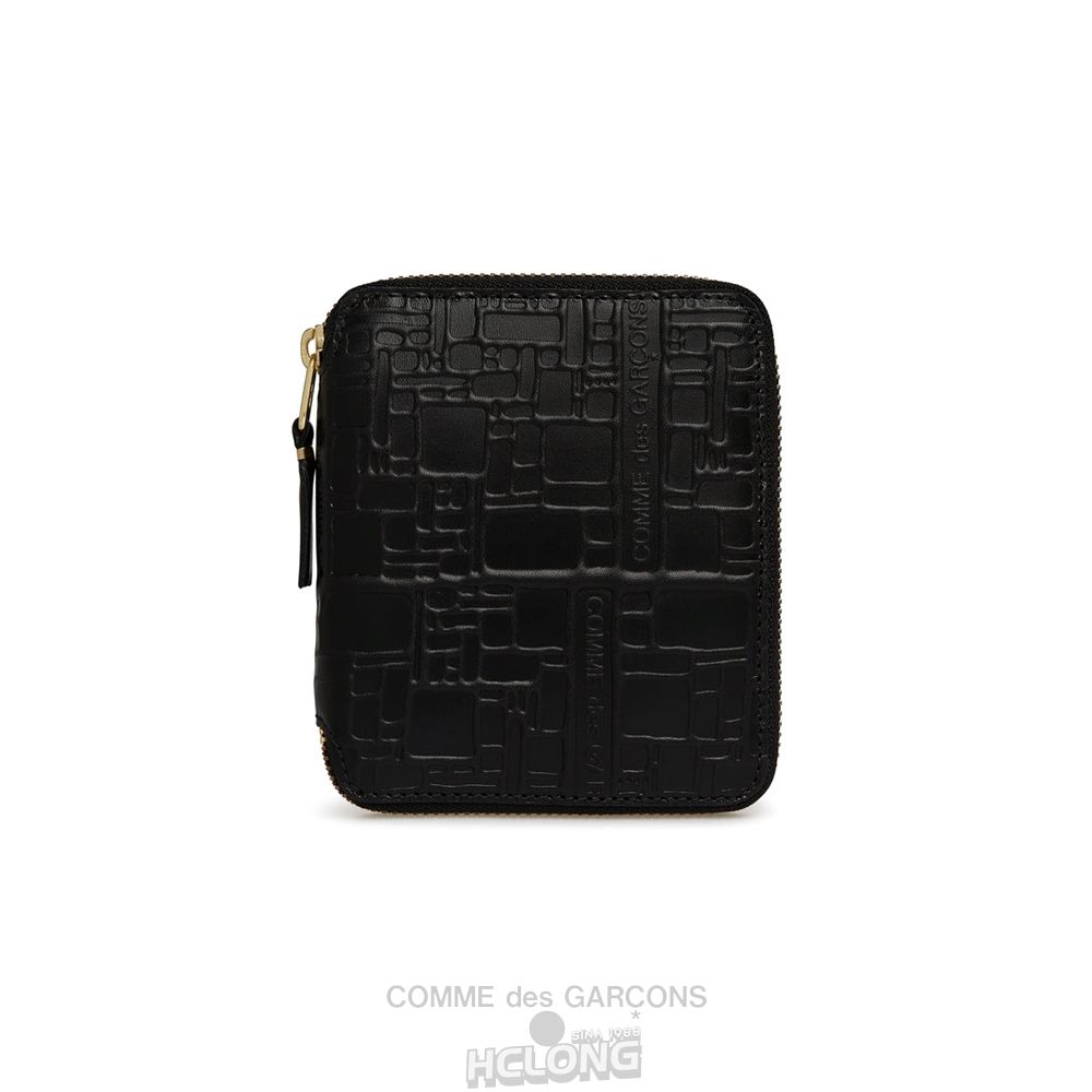 Comme Des Garcons CDG Wallet - Embossed Logo Full Zip Around Wallet - SA2100EL Embossed Logo Sort | 60437-GIYK